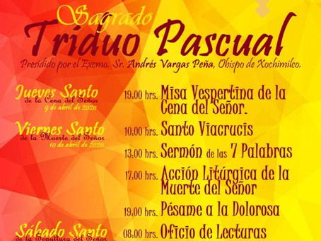 Programa Triduo Pascual 